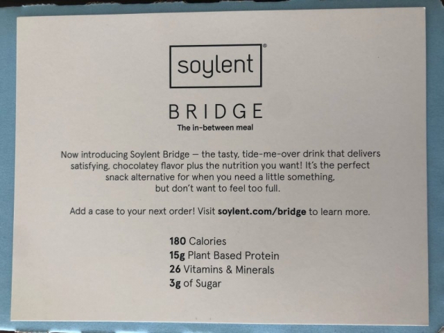 Soylent Bridge Note In Package